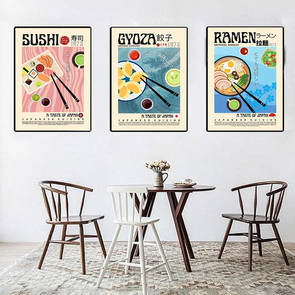 Home Cooking Japanese Food - Pôster em Tela de Arte Culinária