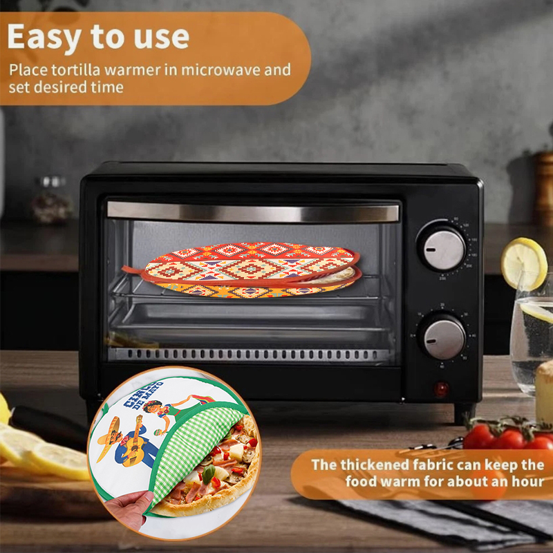 Tortilla Warmer Cloth - 30cm saco de pano portátil burrito
