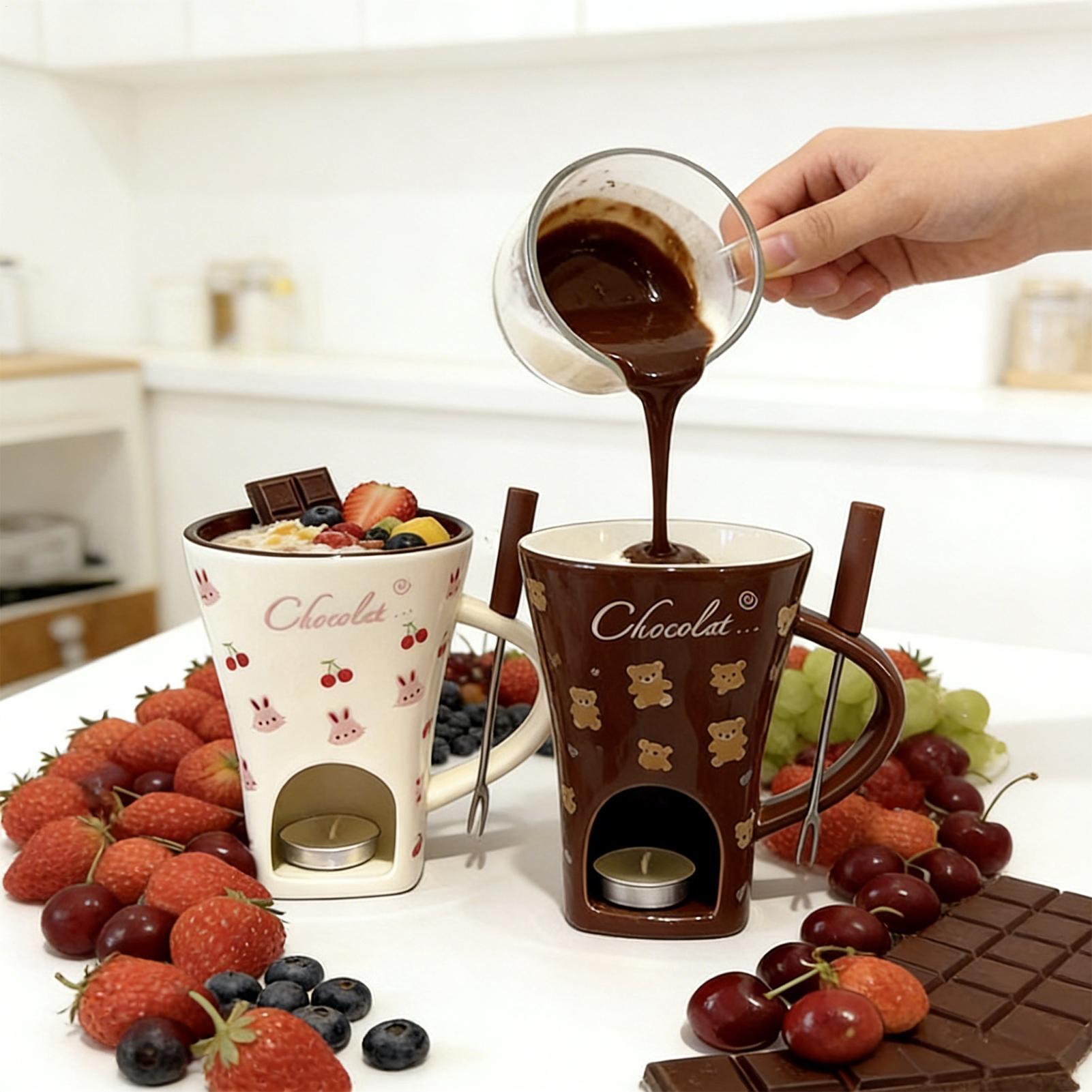 Copo para Derreter Chocolate 1 - Fondue Pot Ceramic avaliação e preço