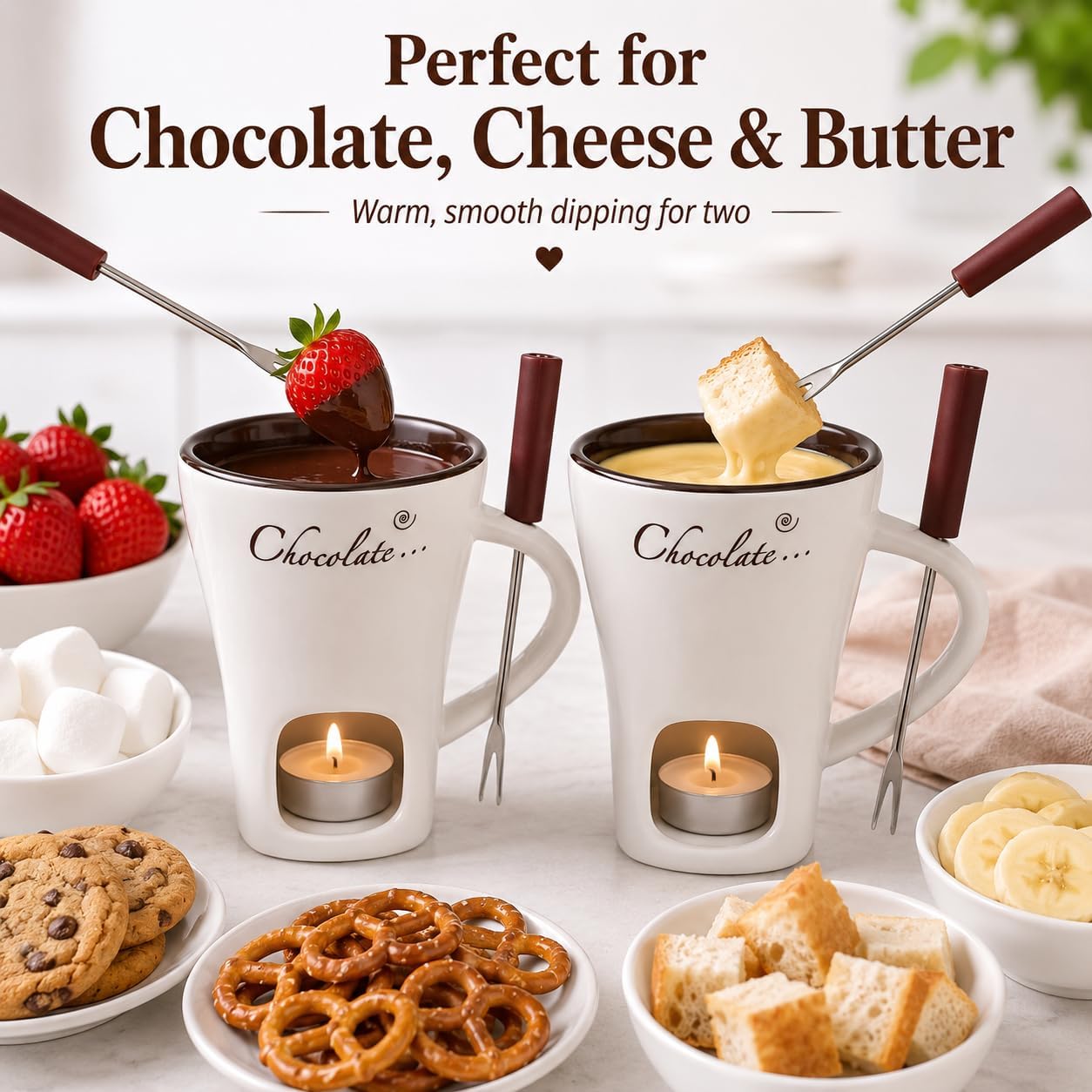 Copo de Fondue de Cerâmica com - Fondue Pot Ceramic avaliação e preço
