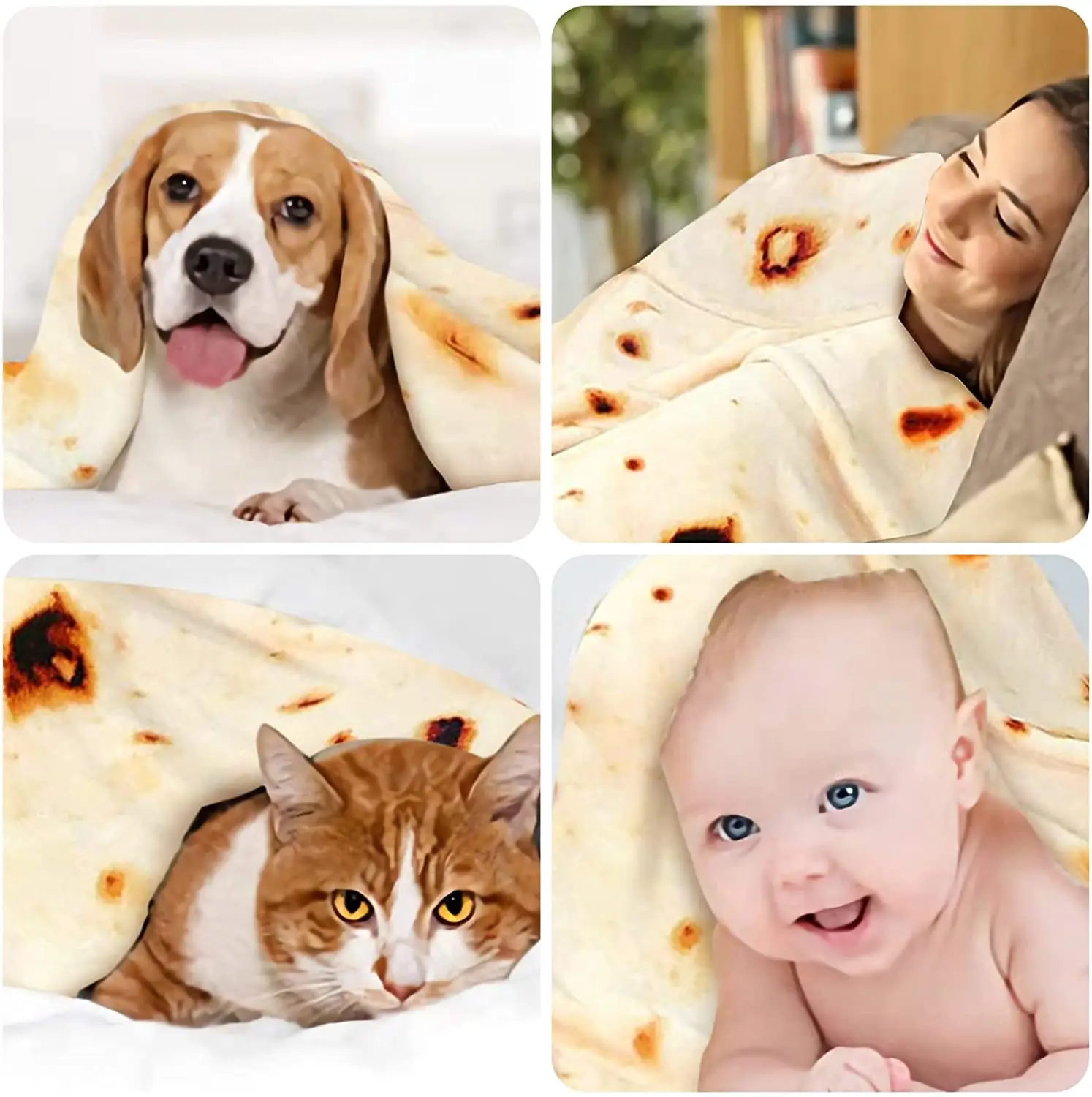 Cobertores burrito de flanela  - Tortilla Warmer Cloth avaliação e preço