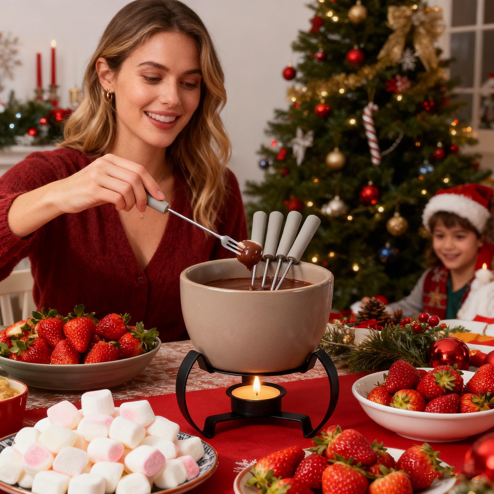 Conjunto de mini canecas de fo - Fondue Pot Ceramic avaliação e preço