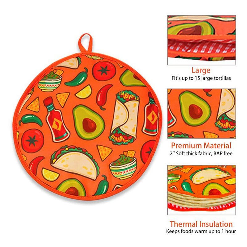 CQMF-4Pcs Bolsa de Tecido de 1 - Tortilla Warmer Cloth avaliação e preço