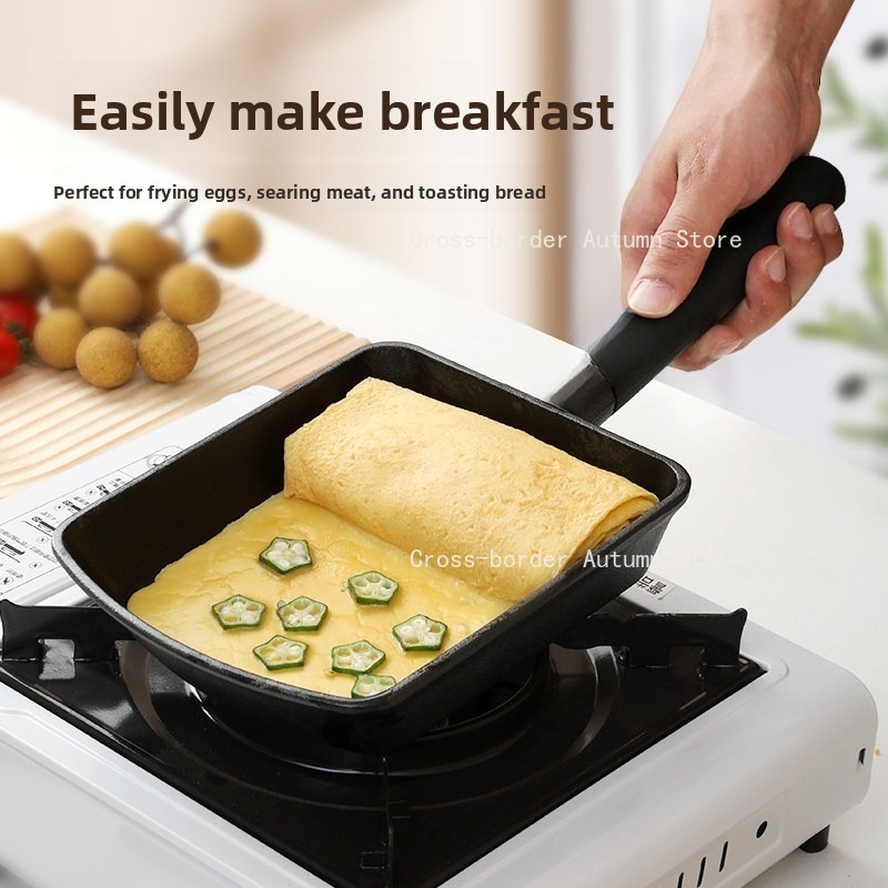 Panela Quadrada de Ferro Fundi - Home Cooking Egg Roll avaliação e preço
