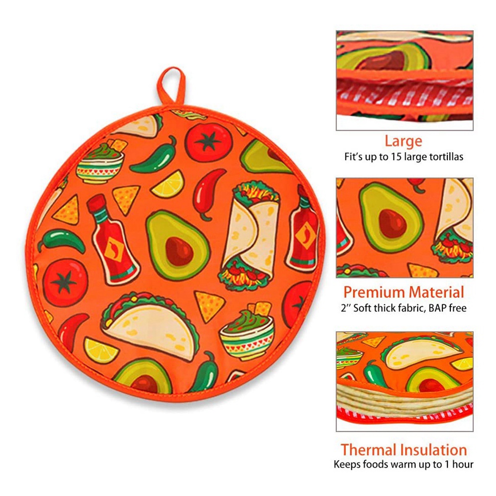 ABUN-2Pcs 12 Polegada saco de  - Tortilla Warmer Cloth avaliação e preço